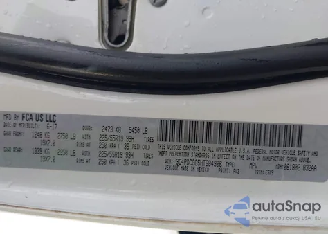 2017 Dodge Journey Crossroad z USA, uszkodzony, nr VIN 3C4PDCGG5HT684906